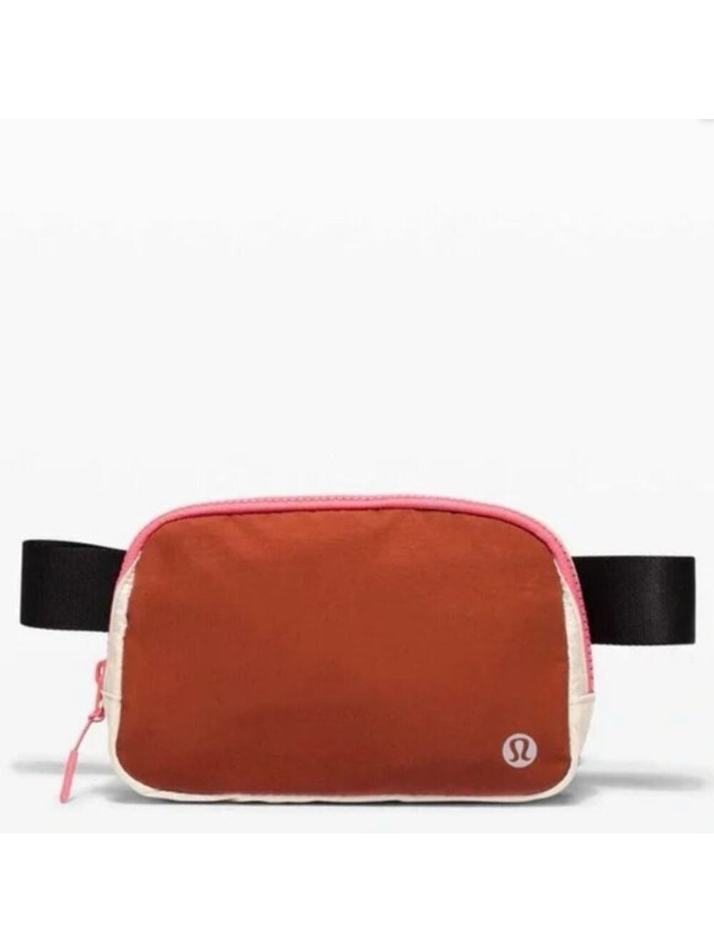 LULULEMON OG Everywhere Belt Bag 1L Cream Rust Black Zip Crossbody Fanny Pack